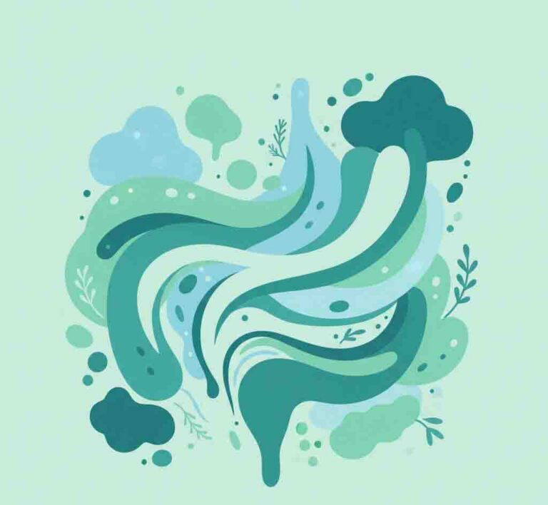 Abstract representation of digestive wellness and gastric comfort