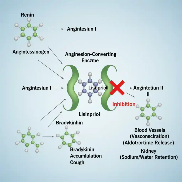Lisinopril: Mechanism of Action (ACE Inhibition), RAAS Kinetics & Indications