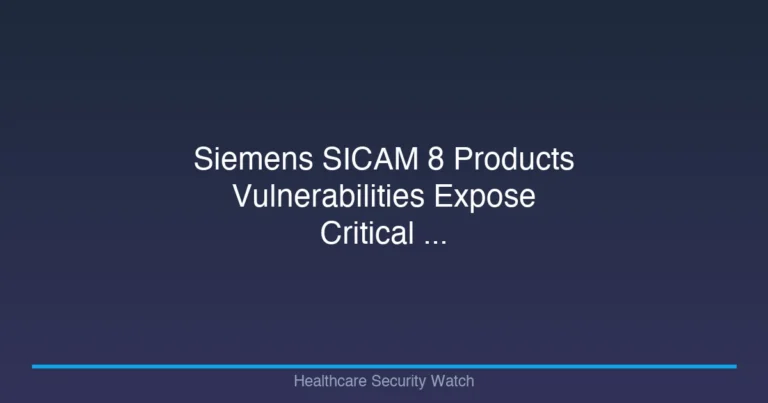 Siemens SICAM 8 Products Vulnerabilities Expose Critical …